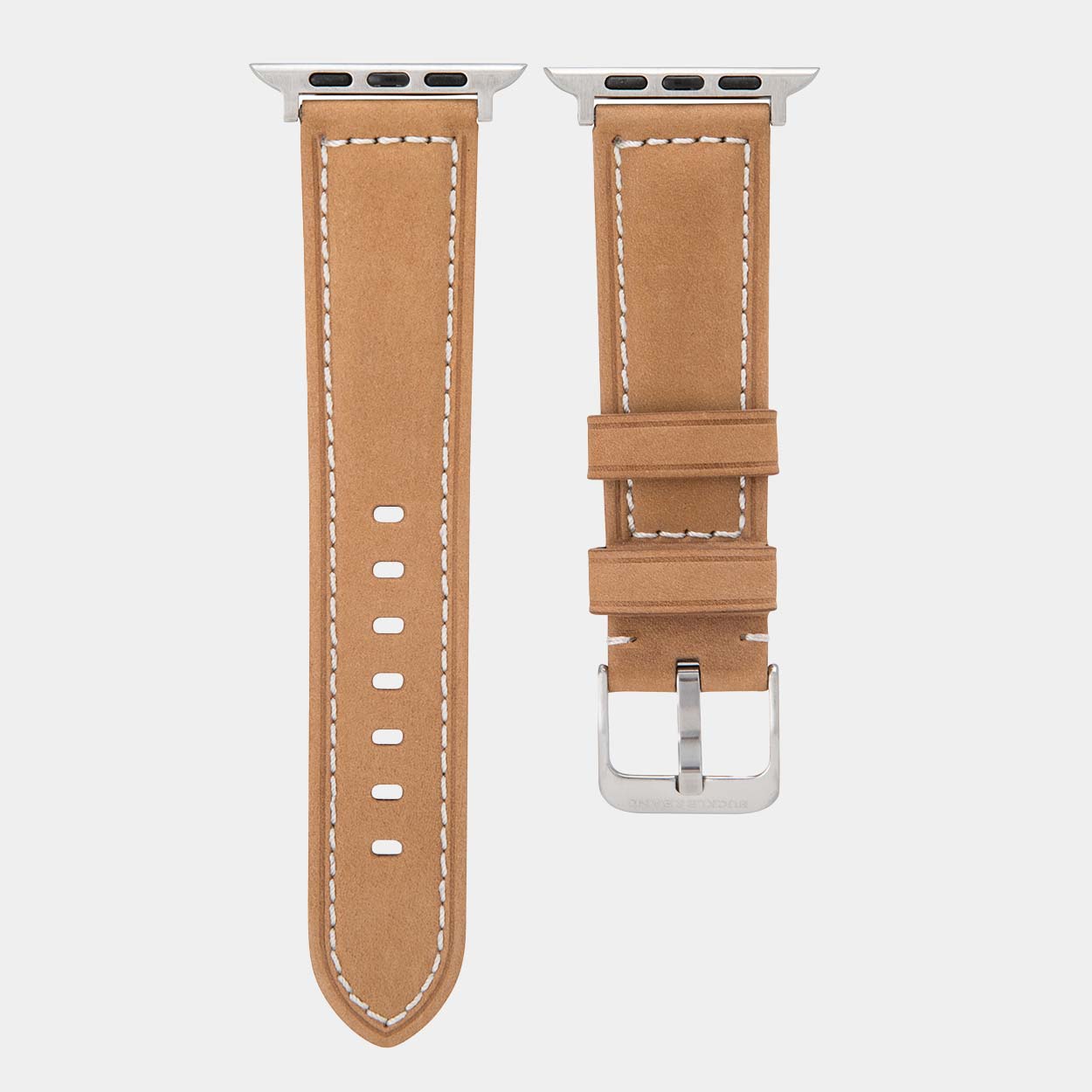 Mila Apple Watch Strap - Light Brown Suede - Buckle & Band - MIL-38-BRN-SI