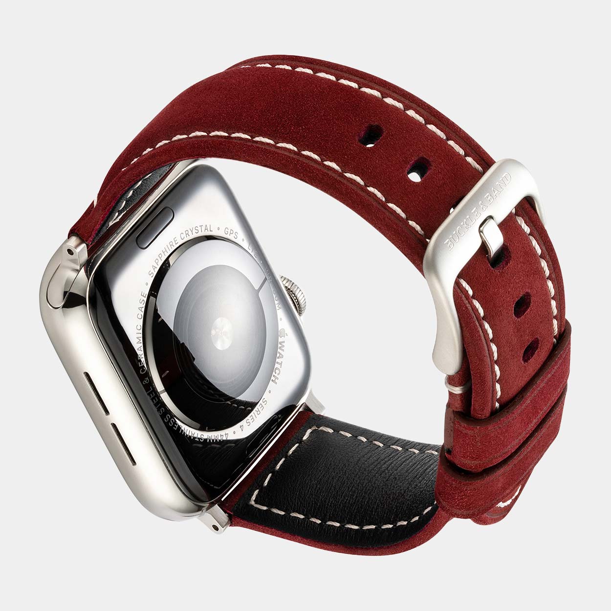 Mila Apple Watch Strap - Red Suede - Buckle & Band - MIL-38-RED-SI