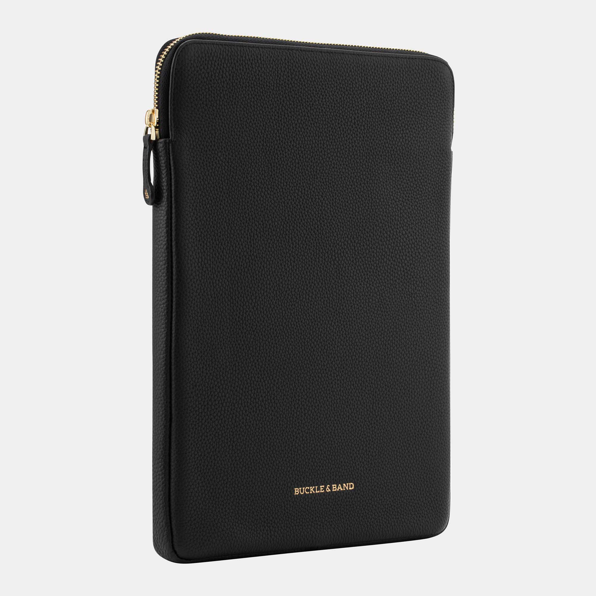 3-inch MacBook Pro in black leather case