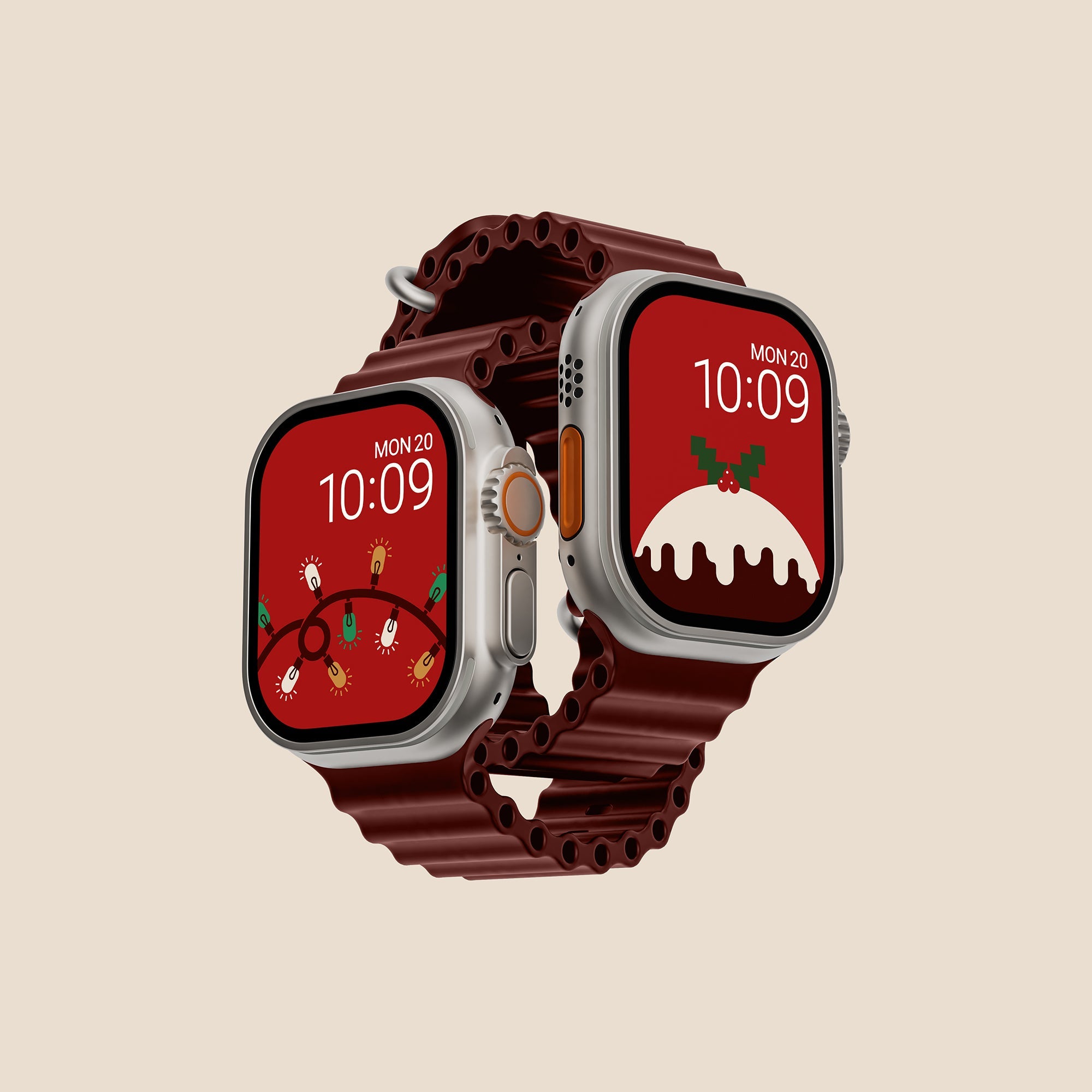 Festive Apple Watch Wallpapers (4 Pack) - Buckle and Band - FEST-CL