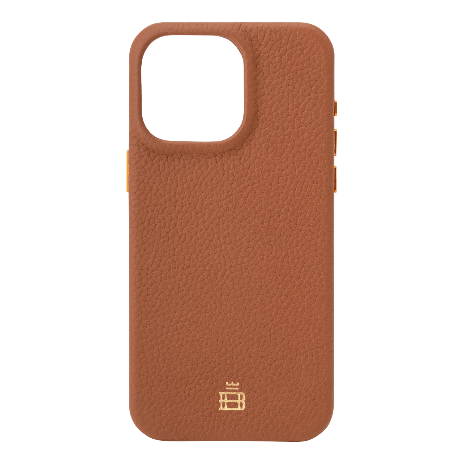 iPhone Case | Luxury Leather 15 and 15 Pro - Buckle and Band - IP - 15P - BRN - 01