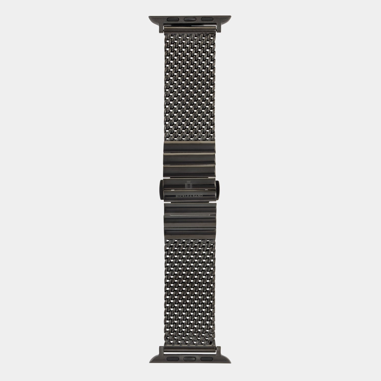 Milanese Black Stainless Steel Luxury Apple Watch Strap - Buckle and Band - SSM - 38 - BL - BL