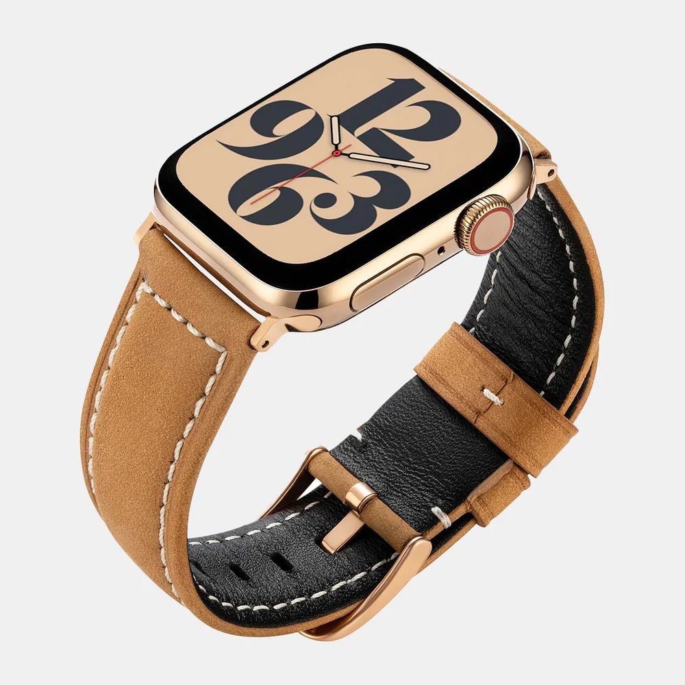 Pre-Loved Mila Apple Watch Straps - in Black, Brown or Red Suede - Buckle & Band - PL-MIL-38-BLK-GL