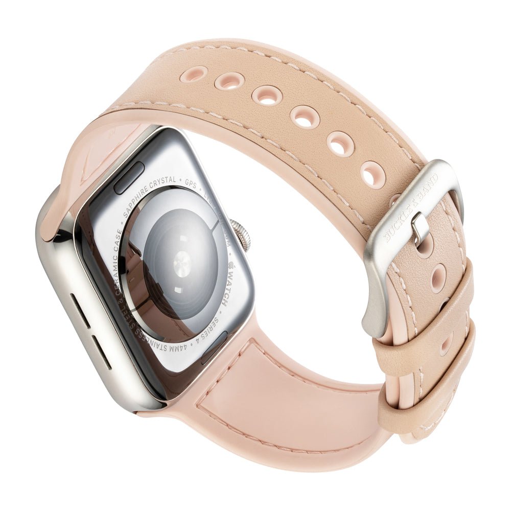 Pre-Loved Mona Hybrid Sport/Leather Apple Watch Strap Black, Pink or Brown - Buckle and Band -