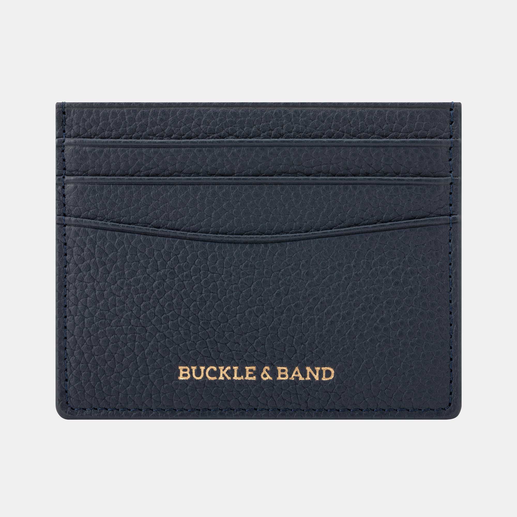 Royal Blue Leather Card Wallet - Buckle and Band - CH-6-BLU-01