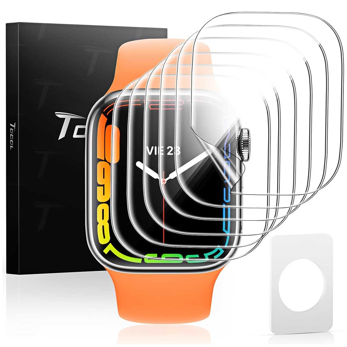 6 Pack Apple Watch Screen Protector | Easy Install - Buckle and Band - TPU40