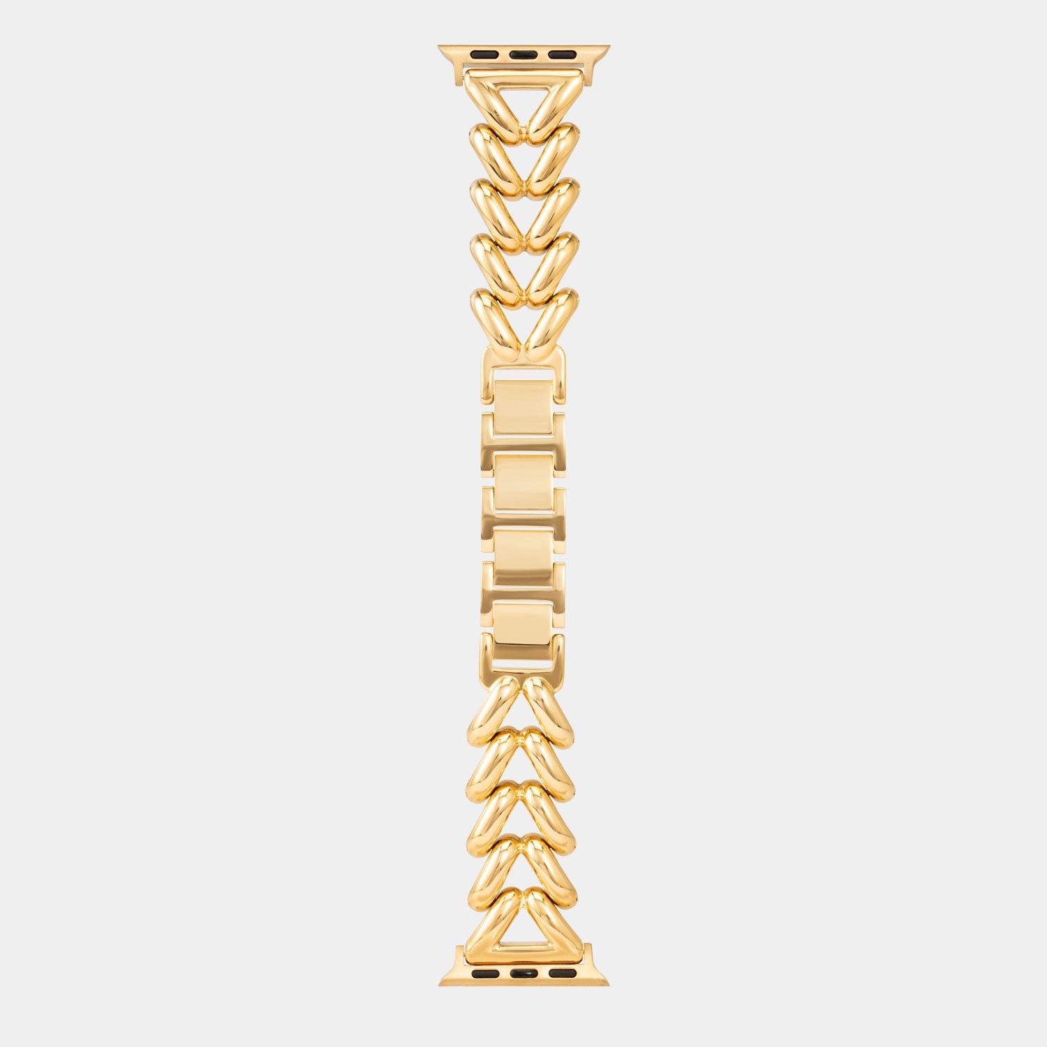 Gold Stainless Steel Heart Apple Watch Strap - Buckle and Band - HE - GL - 38