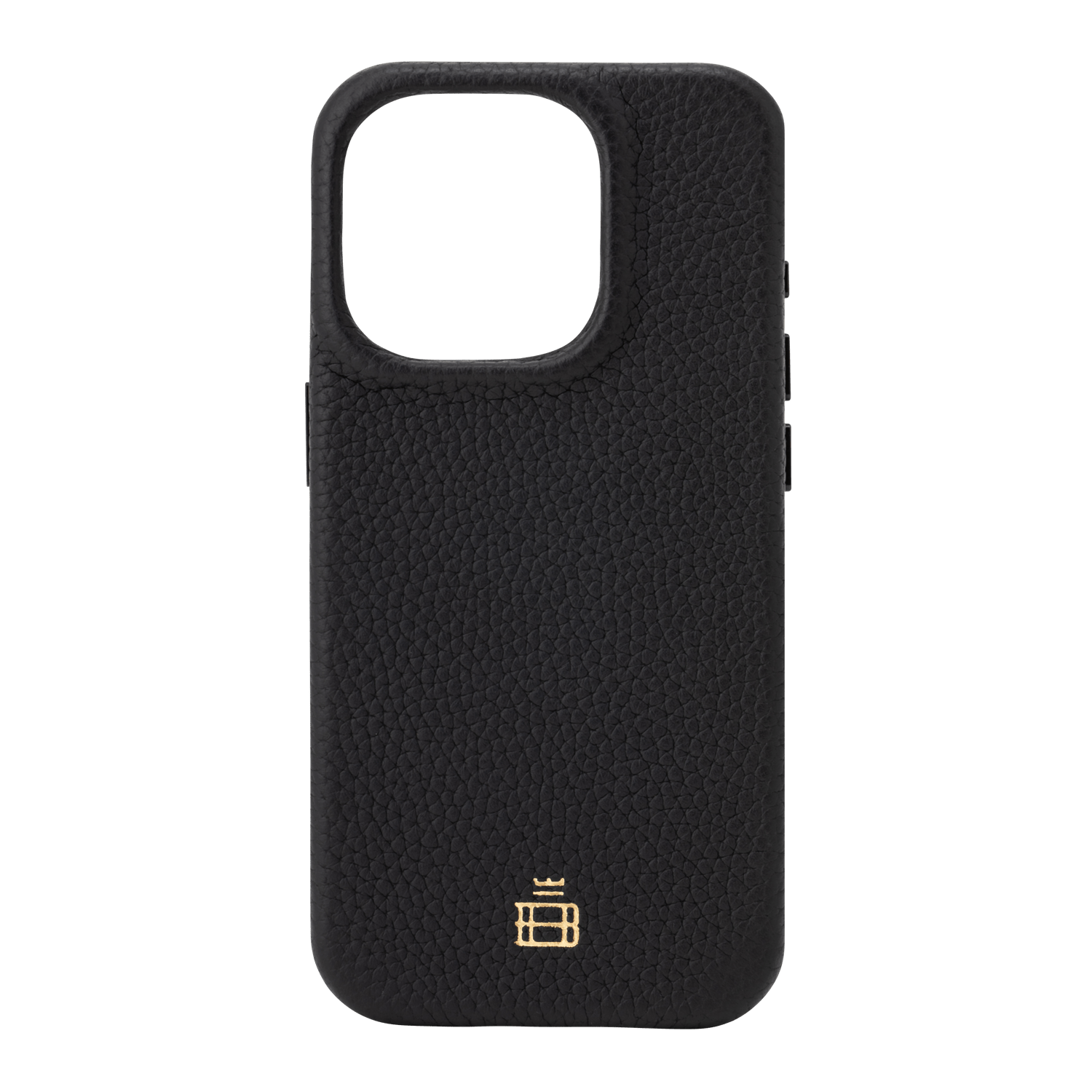 iPhone Case | Luxury Leather 16 and 16 Pro - Buckle and Band - IP - 16PRO - BLK - 01