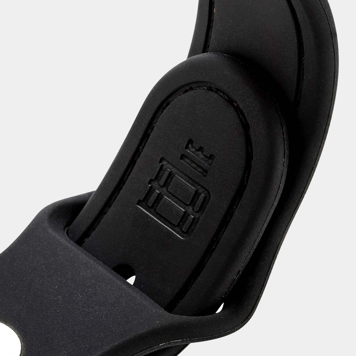 Hybri Sport/Leather Apple Watch Strap - Black - Buckle & Band - HYB-38-BLK-SI