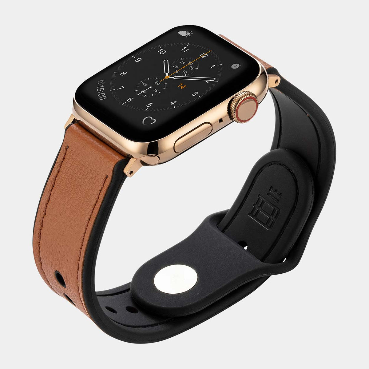 Hybri Sport/Leather Apple Watch Strap - Brown