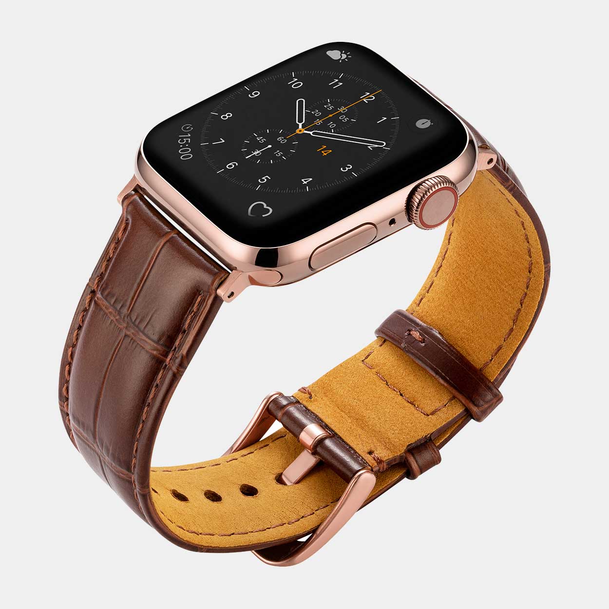 Miam Apple Watch Strap - Brown - Buckle & Band - MIA-38-BRN-RG