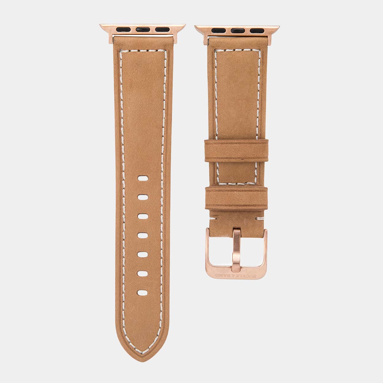 Mila Apple Watch Strap - Light Brown Suede - Buckle & Band - MIL-38-BRN-GL