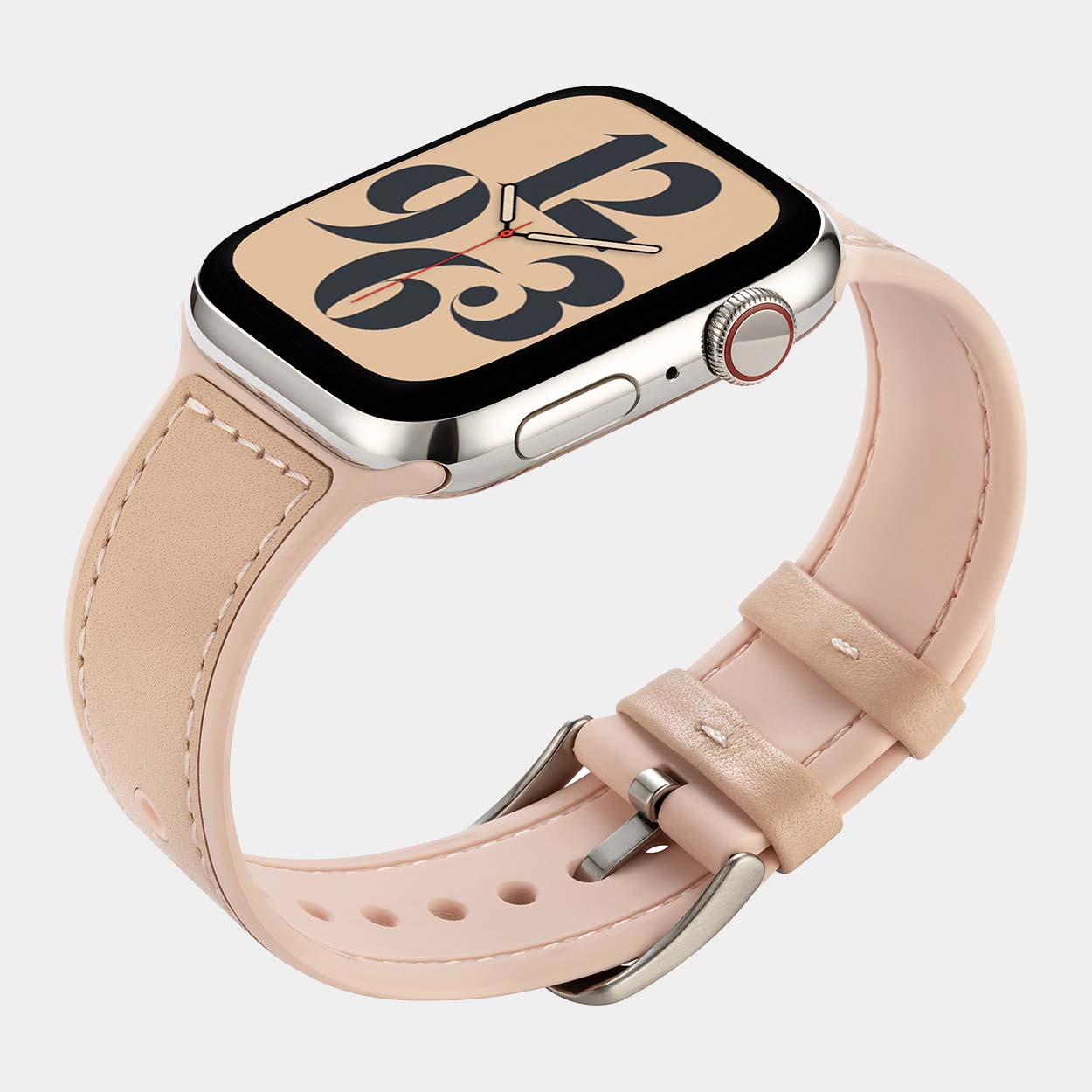 Pink and Silver Mona Apple Watch Strap
