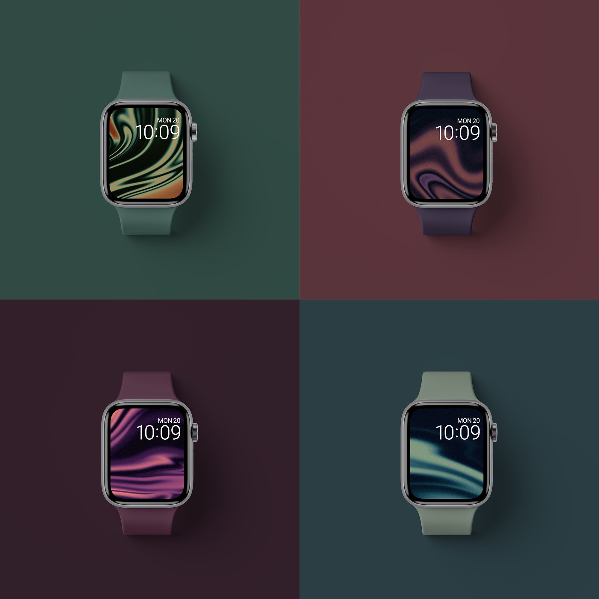 Gradients | Apple Watch Wallpapers - 4 Pack - Buckle & Band - DLGR
