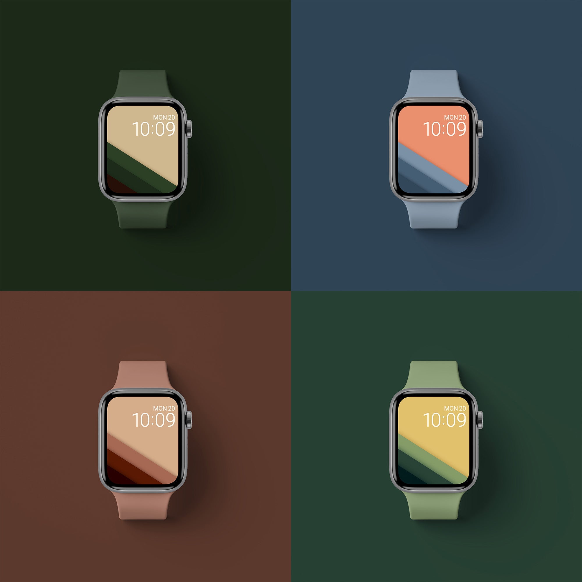 Colour Bar Apple Watch Wallpaper (4 Pack) - Buckle & Band - WP01-CL