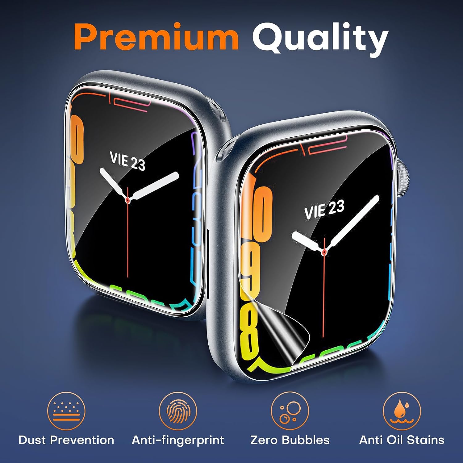 6 Pack Apple Watch Screen Protector | Easy Install - Buckle and Band - TPU40