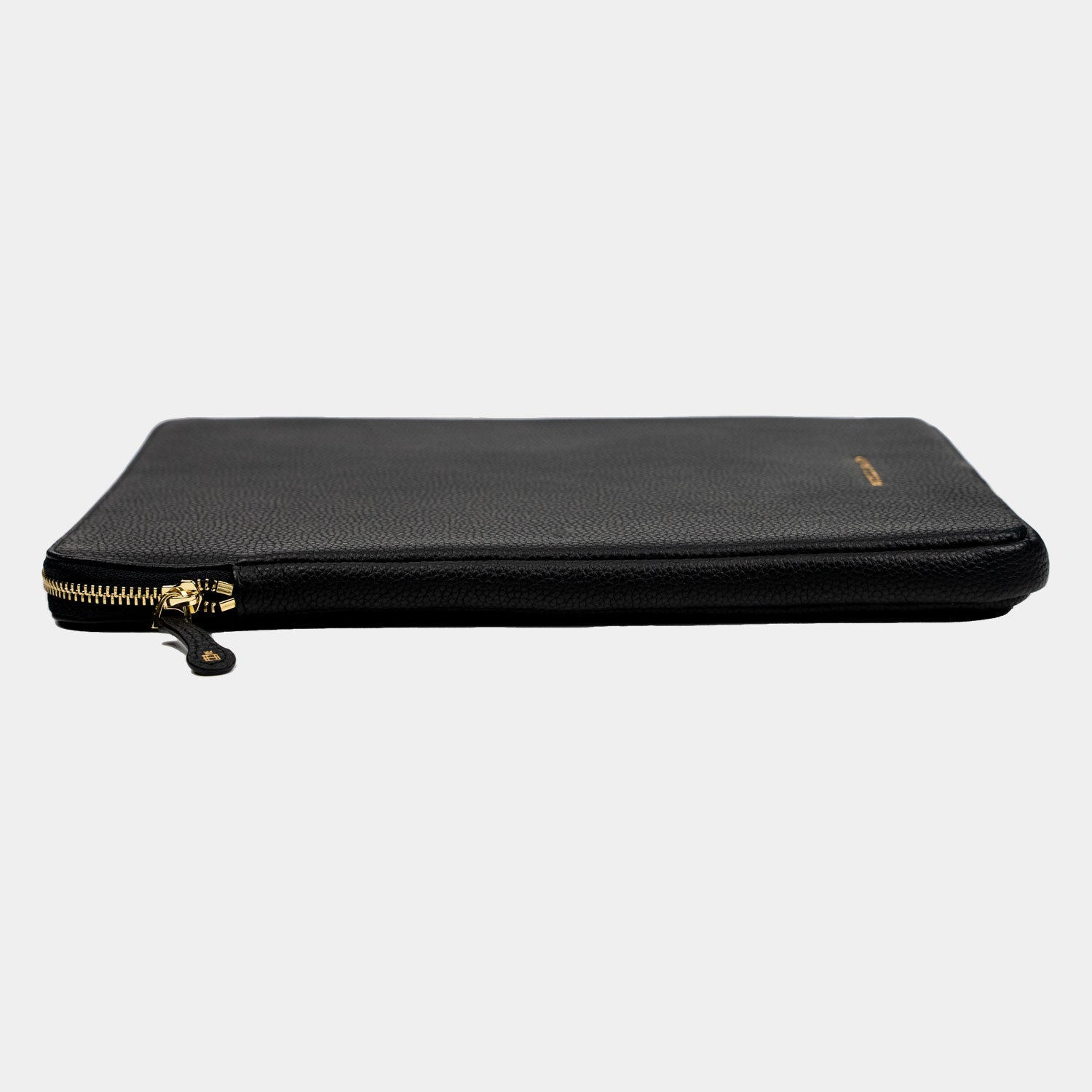 Black Leather MacBook Pro Laptop Case 13", 14", 16" - Buckle and Band - 14-MBC-BLK-01