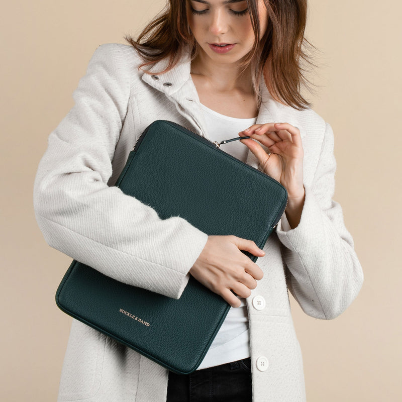 Emerald Green Leather MacBook Pro Laptop Case 13