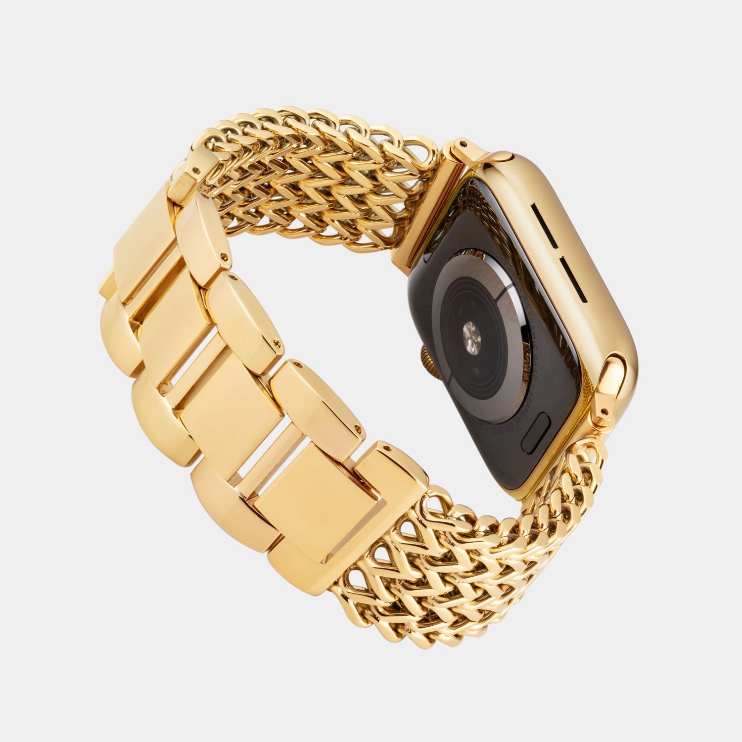 Gold Mesh Luxury Apple Watch Strap - Buckle and Band - NMI - GL - 38