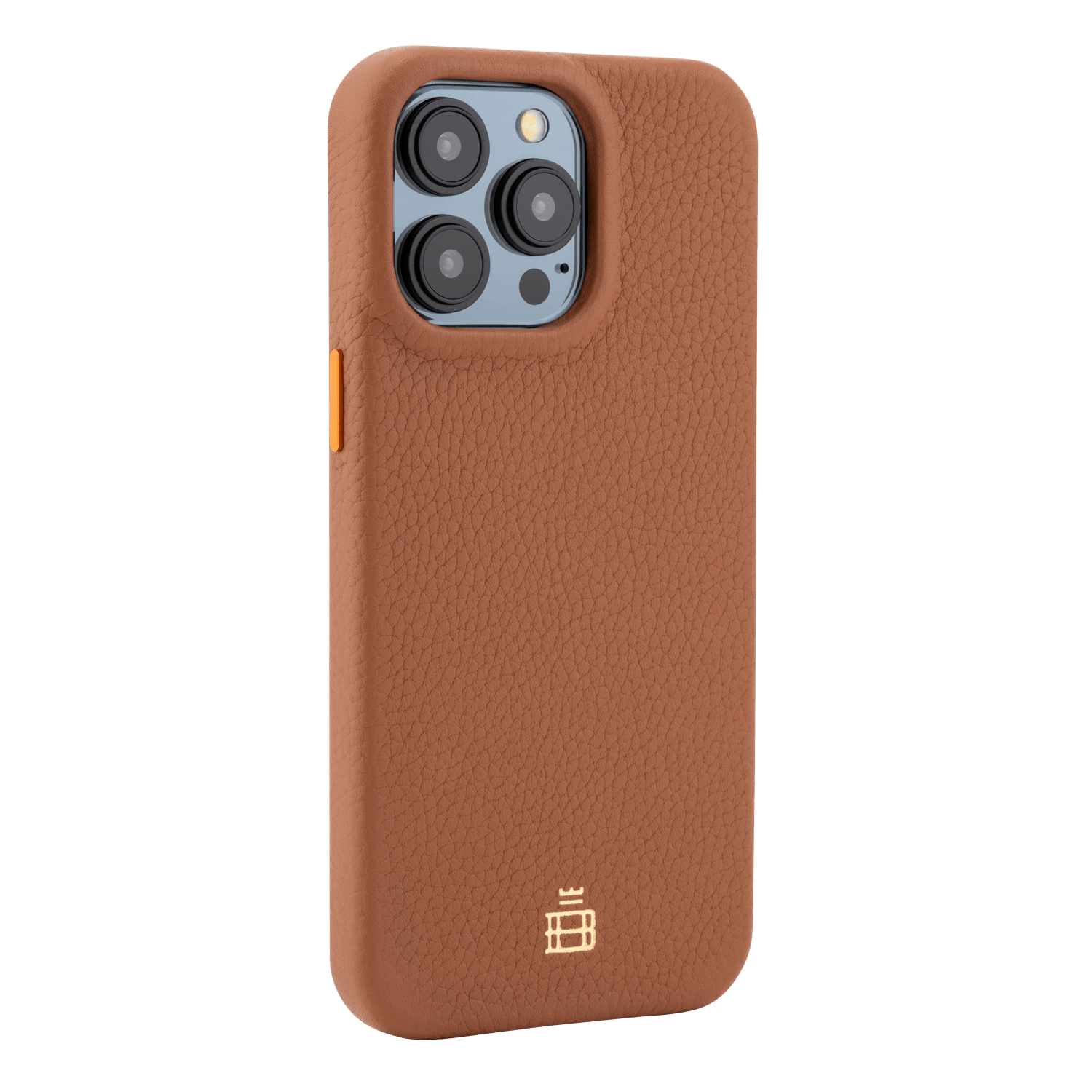 iPhone Case | Luxury Leather 13, 14, 15 - Buckle and Band - IP - 15S - BRN - 01