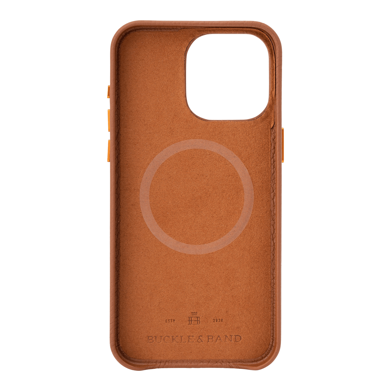iPhone Case | Luxury Leather 15 and 15 Pro - Buckle and Band - IP - 15S - BRN - 01