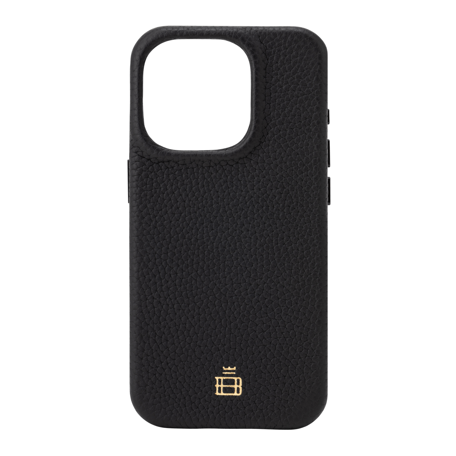 iPhone Case | Luxury Leather 15 and 15 Pro - Buckle and Band - IP-15P-BLK-01