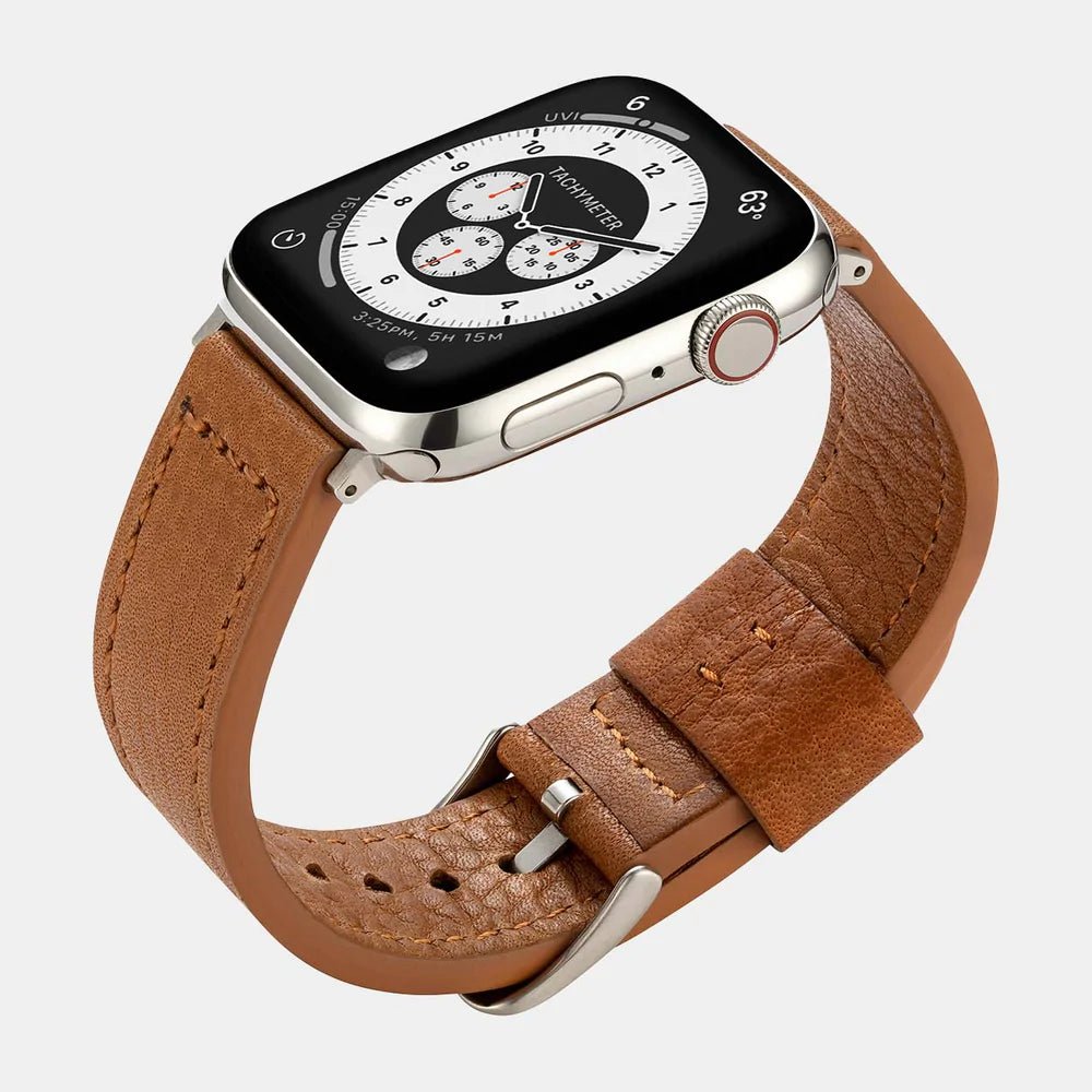 Pre-Loved Lond Apple Watch Straps - Black, Brown or Khaki - Buckle & Band - PL-LON-44-KHA-SI