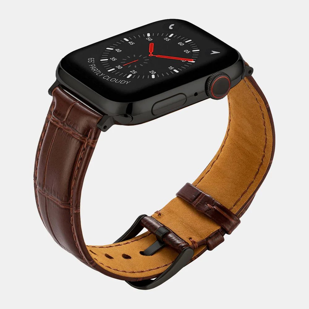 Pre-Loved Miam Apple Watch Straps Black, Brown or Pink - Buckle & Band - PL-MIA-38-BRN-BL