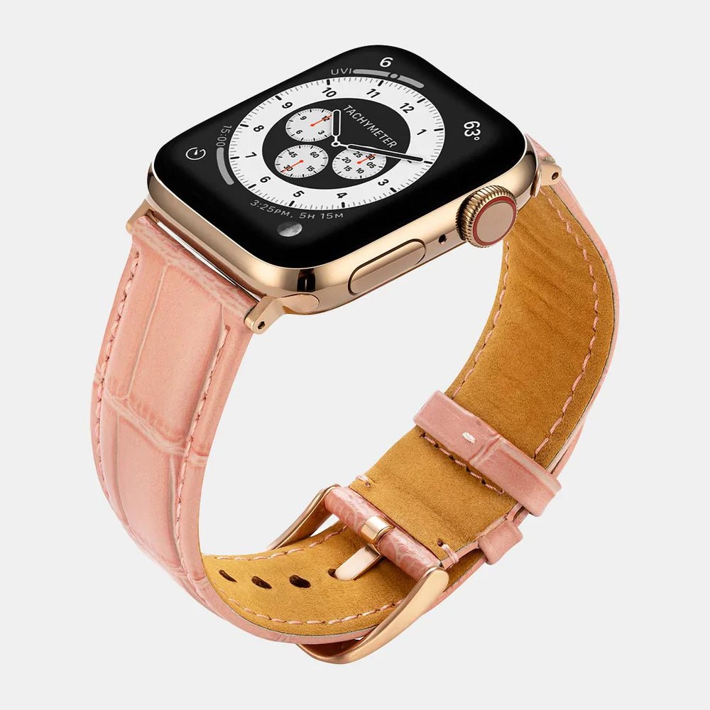 Pre-Loved Miam Apple Watch Straps Black, Brown or Pink - Buckle & Band - PL-MIA-38-PIN-GL