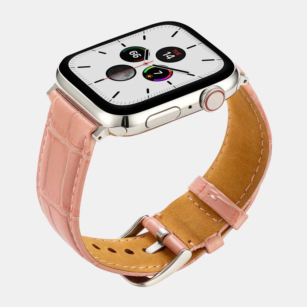 Pre-Loved Miam Apple Watch Straps Black, Brown or Pink - Buckle & Band - PL-MIA-38-PIN-SI