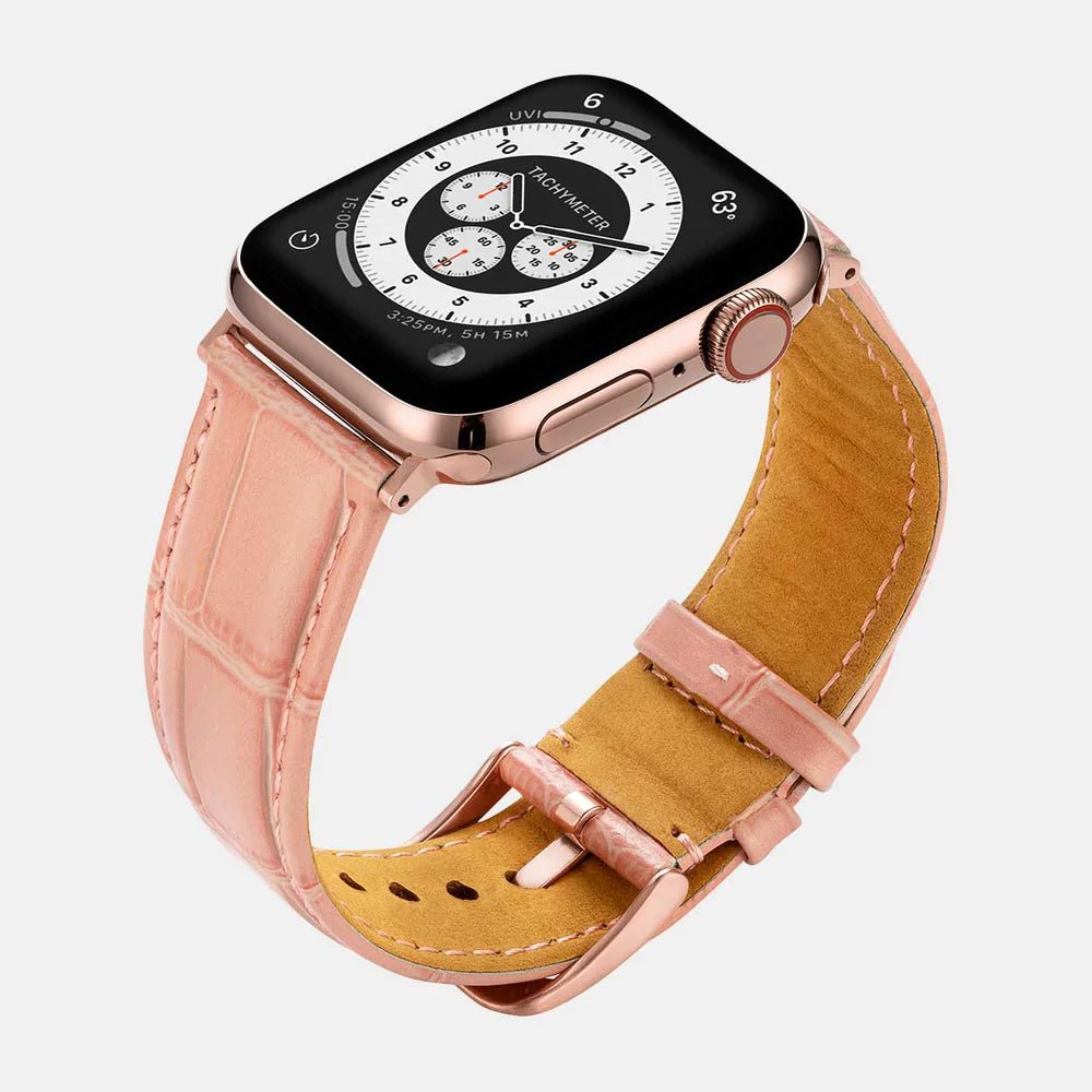 Pre-Loved Miam Apple Watch Straps Black, Brown or Pink - Buckle & Band - PL-MIA-38-PIN-RG