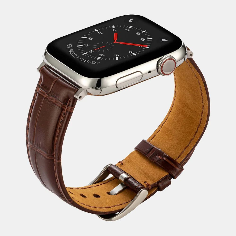 Pre-Loved Miam Apple Watch Straps Black, Brown or Pink - Buckle & Band - PL-MIA-38-BRN-SI