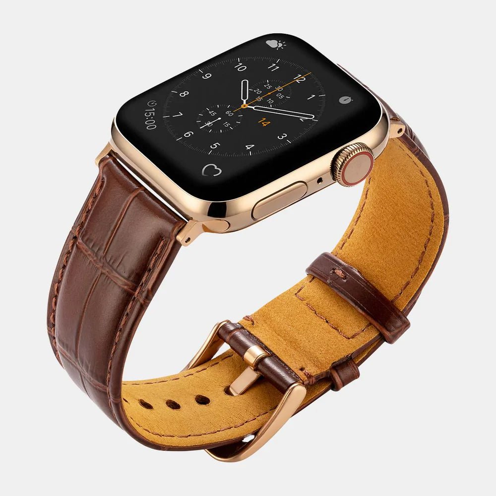 Pre-Loved Miam Apple Watch Straps Black, Brown or Pink - Buckle & Band - PL-MIA-38-BRN-GL