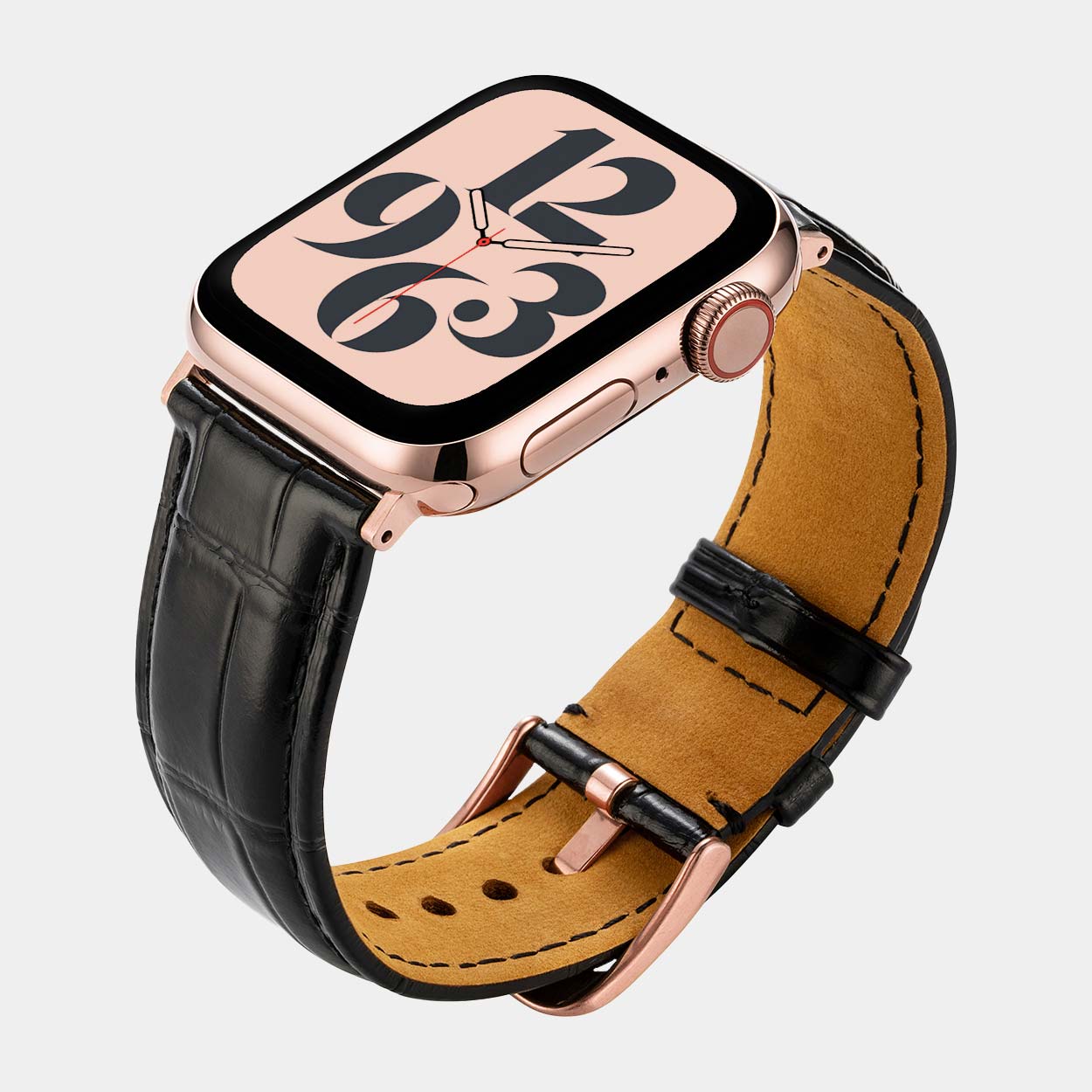 Pre-Loved Miam Apple Watch Straps Black, Brown or Pink - Buckle & Band - PL-MIA-38-BLK-RG