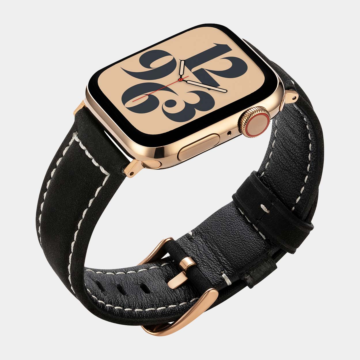 Pre-Loved Mila Apple Watch Straps - in Black, Brown or Red Suede - Buckle & Band - PL-MIL-44-BLK-GL