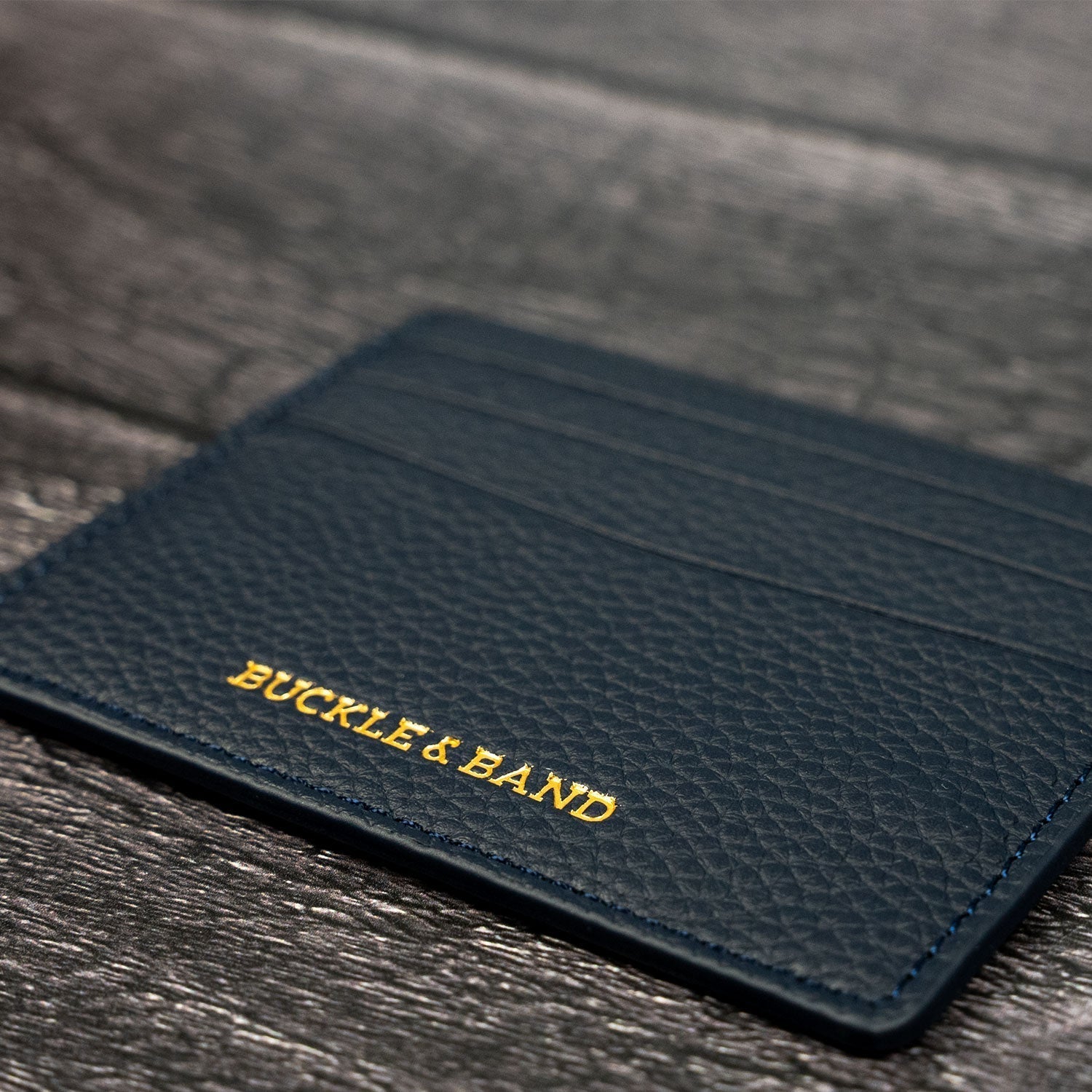 Royal Blue Leather Card Wallet - Buckle and Band - CH-6-BLU-01